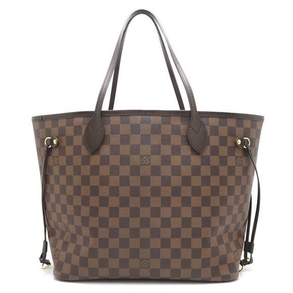 Louis Vuitton Damier Neverfull MM Ebene Tote Bag Brown - Picture 1 of 8